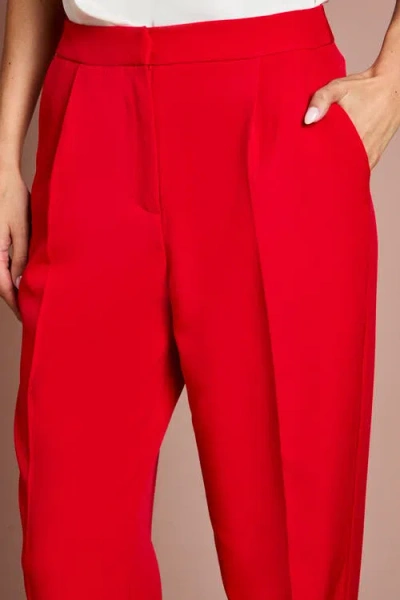 Coast Pleat Front Formal Trouser In Red