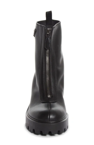 Prada Leather Ankle Boots With Zipper In Animal Print