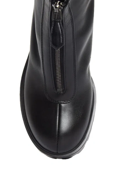 Prada Leather Ankle Boots With Zipper In Animal Print