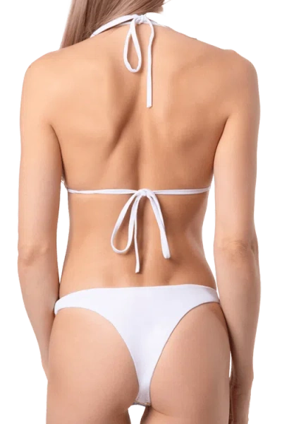 Self-adore Limoncello Hand Beaded Triangle Bikini Top In Multi