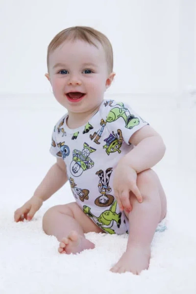 Disney Pixar 3-pack Short Sleeve Bodysuits In Multi