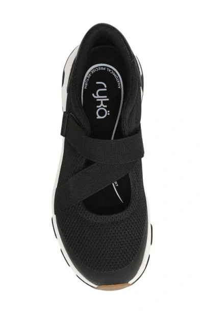 Ryka Wide Width Devotion Mary Jane Sneaker In Black