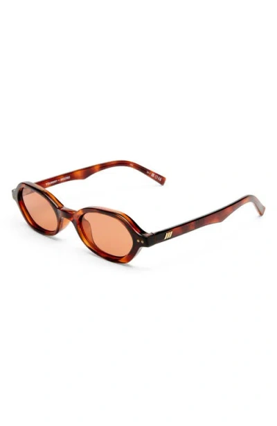 Le Specs Gender Inclusive Foundry 52mm Rectangular Sunglasses In Brown