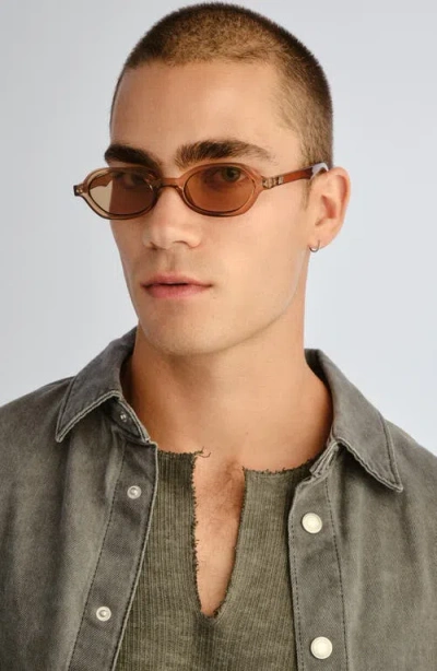 Le Specs Gender Inclusive Foundry 52mm Rectangular Sunglasses In Brown