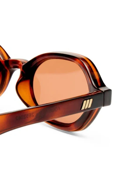 Le Specs Gender Inclusive Foundry 52mm Rectangular Sunglasses In Brown