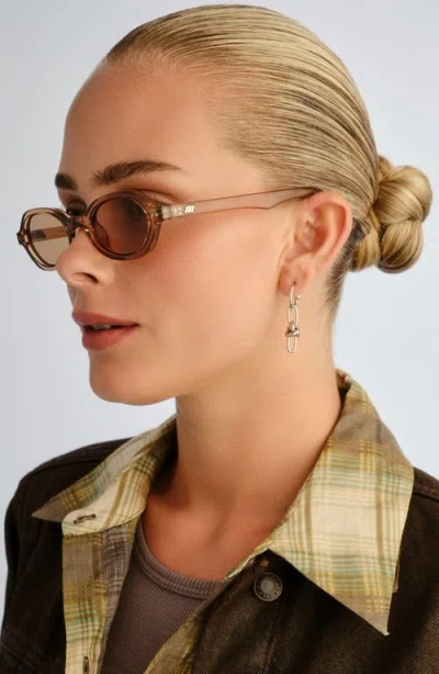 Le Specs Gender Inclusive Foundry 52mm Rectangular Sunglasses In Brown