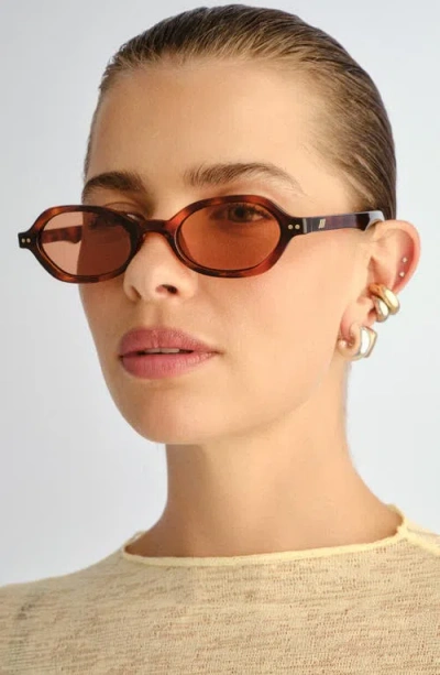 Le Specs Gender Inclusive Foundry 52mm Rectangular Sunglasses In Brown