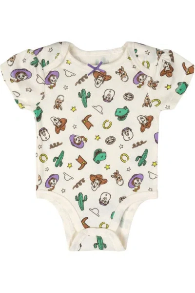 Disney Pixar 3-pack Short Sleeve Bodysuits In Multi