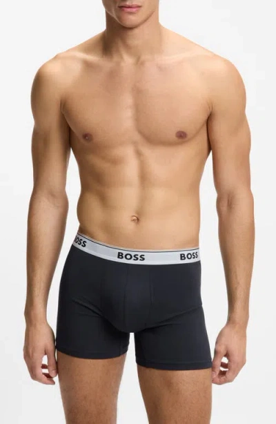 Hugo Boss Boss 3-pack Boxer Briefs In Blue