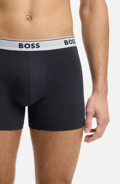 Hugo Boss Boss 3-pack Boxer Briefs In Blue