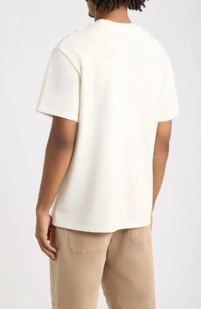 Memory Lane Monogram Embossed Cotton Graphic T-shirt In White