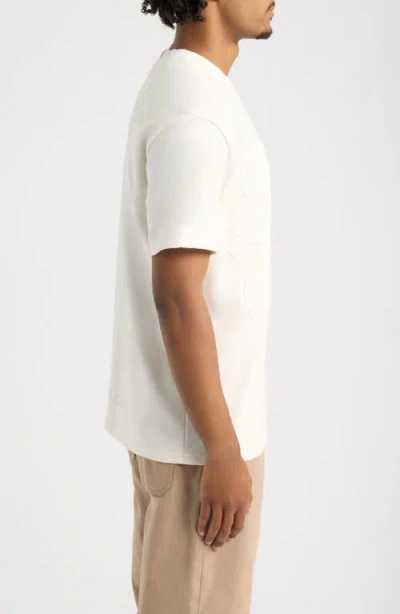 Memory Lane Monogram Embossed Cotton Graphic T-shirt In White