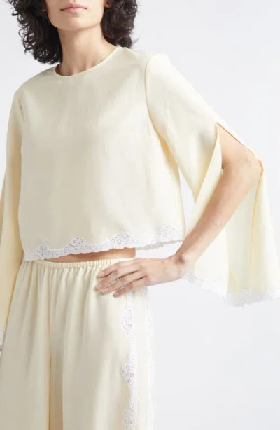 Posse Tabitha Long Sleeve Blouse In Buttermilk In Yellow