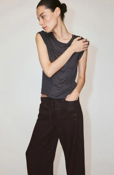 Mango Bow Linen Pants In Brown