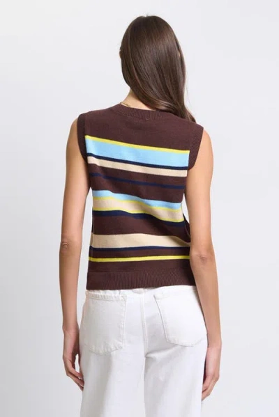 Central Park West Marlon Stripe Shell In Multi