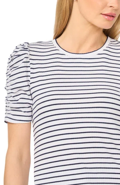 Halogenr Halogen(r) Puff Sleeve Stripe Tee In White