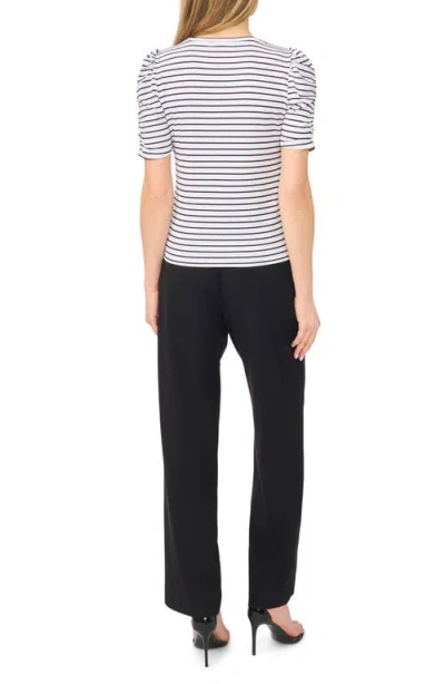 Halogenr Halogen(r) Puff Sleeve Stripe Tee In White