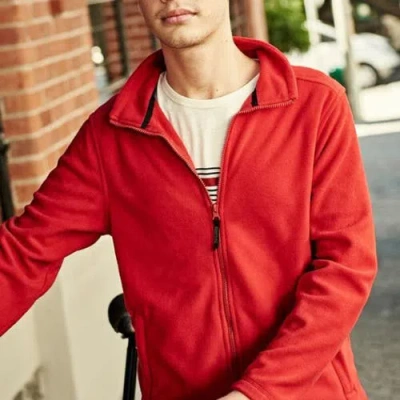 Regatta Plain Micro Fleece Full Zip Jacket In Red