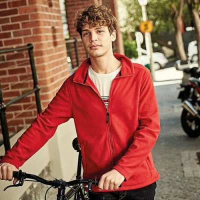 Regatta Plain Micro Fleece Full Zip Jacket In Red
