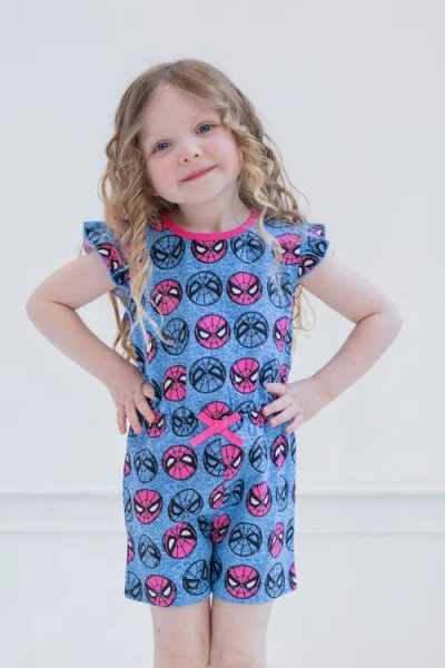 Marvel Spider-man One Piece Romper In Blue