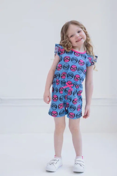 Marvel Spider-man One Piece Romper In Blue