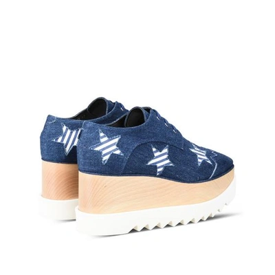 Shop Stella Mccartney Denim Elyse Striped Star Shoes