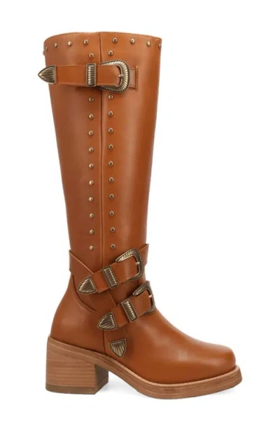 Dingo Fillmore Studded Knee High Boot In Brown