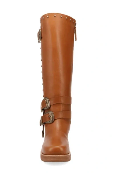 Dingo Fillmore Studded Knee High Boot In Brown