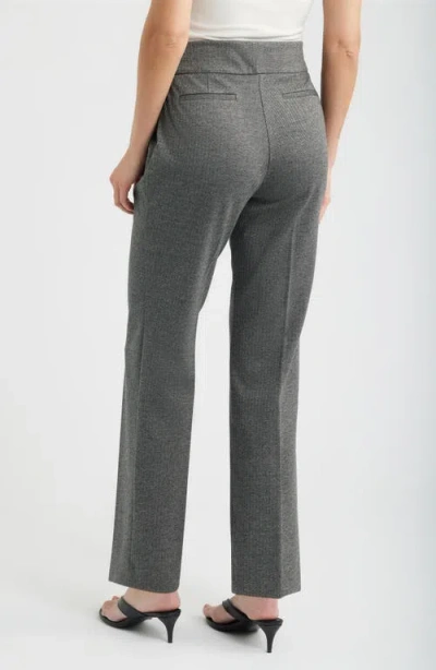 Ak Anne Klein Side Tab Pull On Trousers In Gray