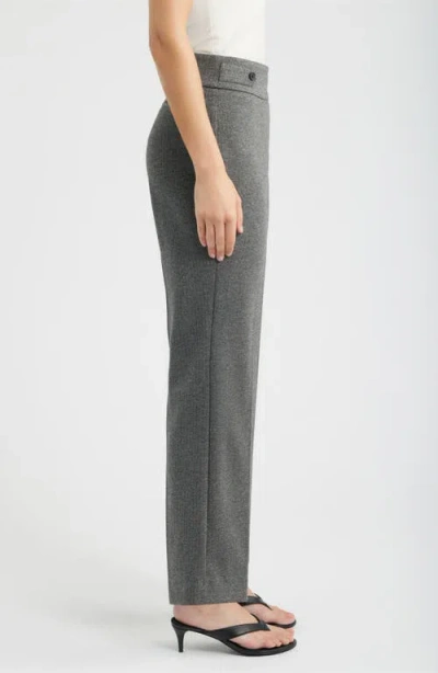 Ak Anne Klein Side Tab Pull On Trousers In Gray