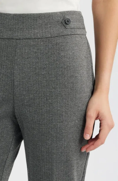 Ak Anne Klein Side Tab Pull On Trousers In Gray