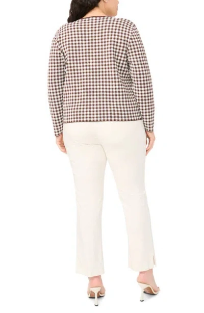 Halogenr Halogen(r) Gingham Crewneck Cardigan