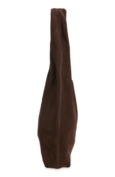 Mango Joel Suede Shoulder Bag In Brown