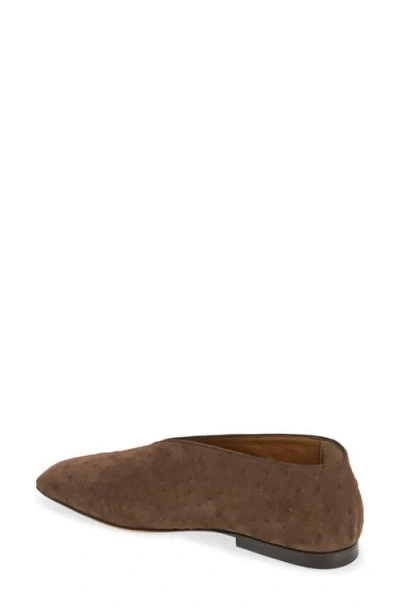 Mansur Gavriel Square Toe Flat In Brown