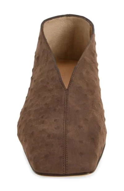Mansur Gavriel Square Toe Flat In Brown