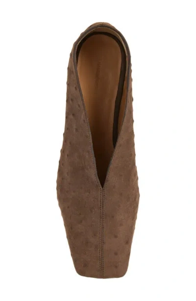 Mansur Gavriel Square Toe Flat In Brown
