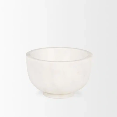 Mercana Katora Small Premium Solid Marble Bowl In White