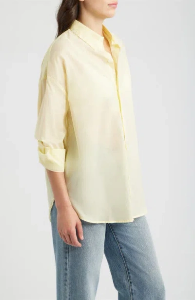 Cissa Oversized Cotton Button-up Shirt In Neutral