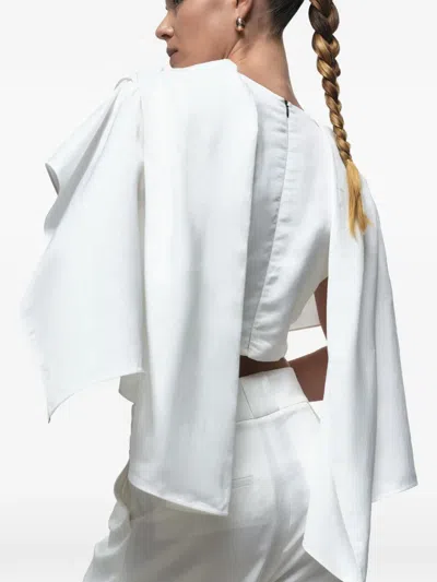 Cayet Debora Asymmetric Cape In White