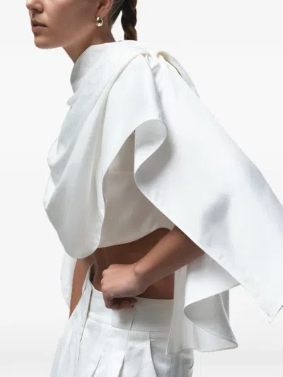 Cayet Debora Asymmetric Cape In White