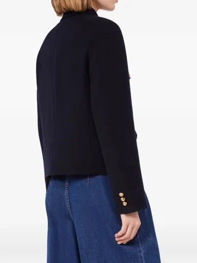 Max Mara Long-sleeved Casual Jacket In Blue
