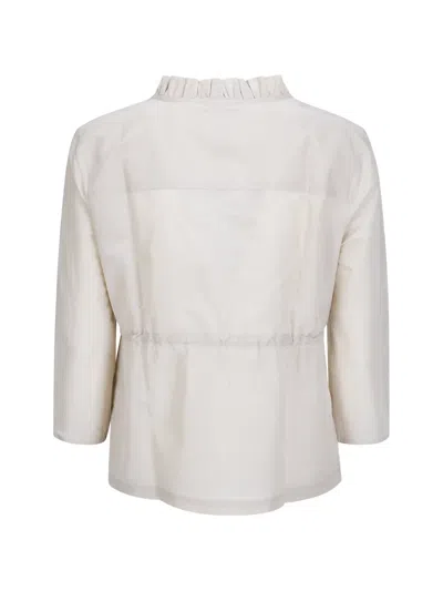 Paloma Wool Raso Ruffled Drawstring Jacket In White