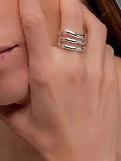 Yoj Arce Multi-band Ring In Purple