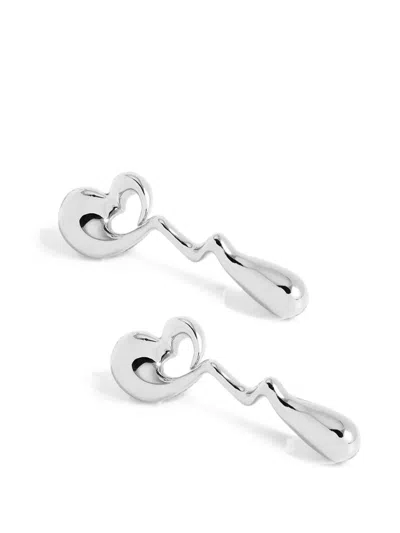 Yoj Agapi Drop Earrings In Orange