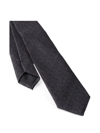 Prada Wool And Silk Tie In Gray