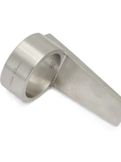 Rick Owens Crystal Trunk Ring In Pattern