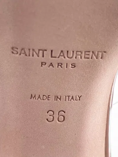 Pre-owned Saint Laurent Ankle-strap Platform Sandals In Neutral