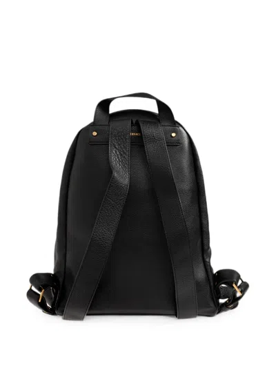 Versace Lou Leather Backpack In Black