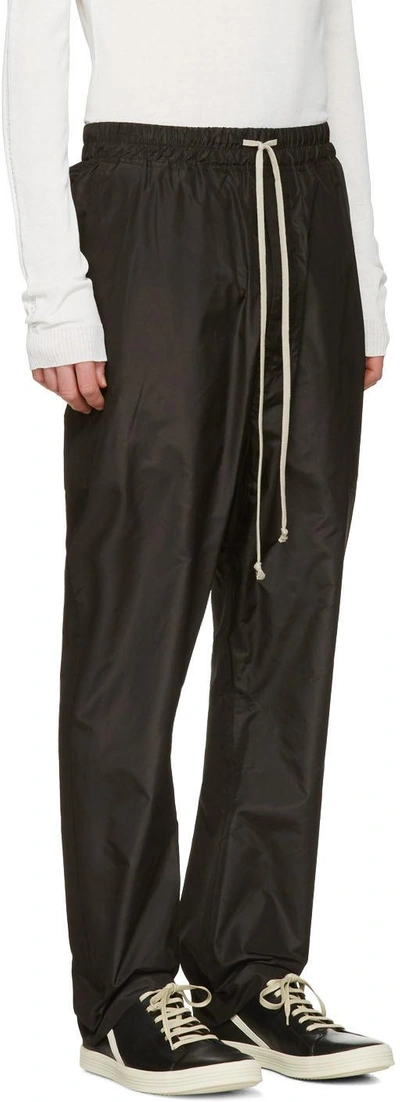 Shop Rick Owens Black Drawstring Trousers