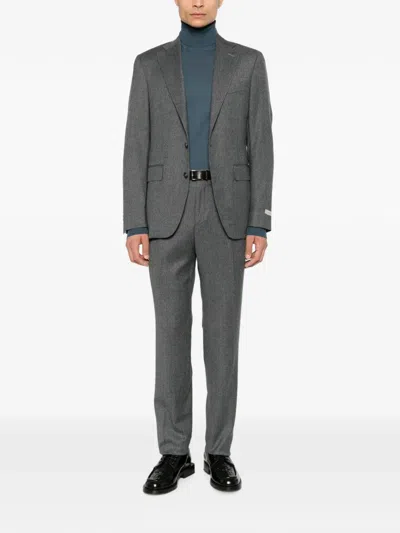 Canali Single-breasted Buttoned Suit In Gray